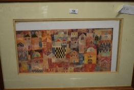 A modernist style print of architecture