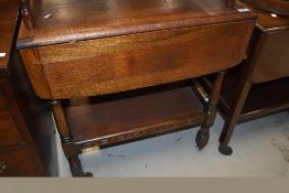A Priory style dark stained tea trolley