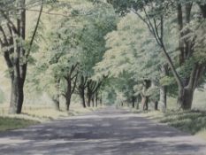 A watercolour, T Leslie Hawkes, Priory coast road, Ulverston, signed and dated, (19)80, 37 x 54cm,