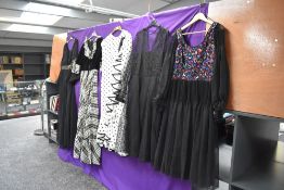 A collection of 1980s party dresses.
