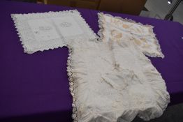 Three antique nightdress cases having beautiful detailing throughout.