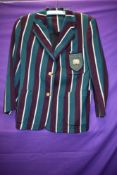 A striped school blazer, around 1930s.