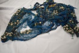 A heavily distressed beaded flapper jacket, useful for reworking or for use of sequins and beads.