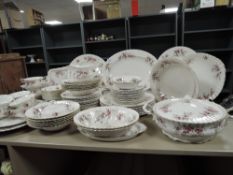 An impressive dinner service by Royal Albert in the Lavender Rose design