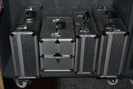 Four alloy camera cases various sizes
