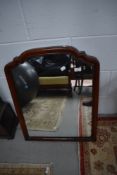 A Mahogany framed wall mirror (Ex dressing table mirror)