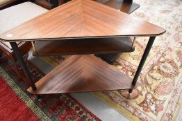 A vintage sapele corner stand