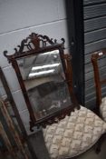A Chippendale style wall mirror