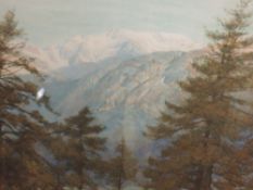 W G Collingwood, (1854-1932), a watercolour, Winter Sunrise Coniston Fell, signed and attributed