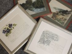 S K (20th century), a pair of watercolours, landscapes, dated 1910, 17 x 22cm,, mounted framed and