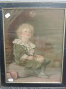 Millais (20th century copy), after, a print, Bubbles, 40 x 30cm, framed, 48 x 37cm