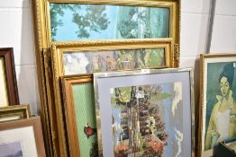 A selection of prints pictures and embroidery
