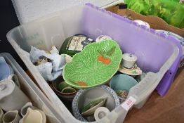A selection of ceramics including planters