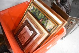 A selection of prints pictures and embroidery