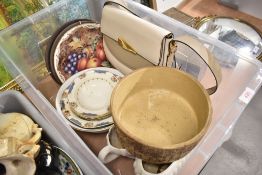 A selection of ceramics and a planter