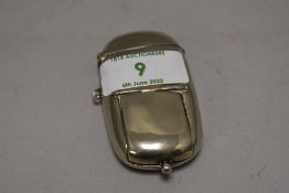 A late Victorian plated vesta combined sovereign case, patent No 4709.