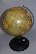 An early 20th century Terrestrial Globe by Phillip's London Geographical institute