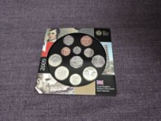 A Royal Mint United Kingdom Brilliant Uncirculated 2009 Coin Collection, 11 coins including 2009 Kew
