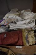 A selection of table mats and place settings also lace work table cloths etc