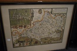 A modern map print of Dorsetshyre