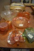 A selection of Victorian carnival glass including Dugan Garden path and Fenton Colin Det