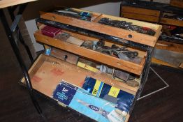 Two 20th century tool boxes both marked for N. Pickthall containing a number of woodworkers