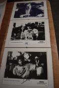 A set of three Miramax film stills 1994 from Quentin Tarantino Pulp Fiction autograph signatures