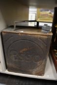 A vintage motor car oil or petrol can by Esso