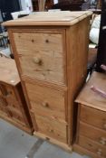 A modern pine filing cabinet, height approx. 124cm