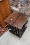 An early 20th Century stained frame table top revolving bookcase