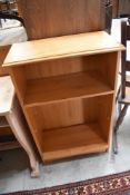 A modern pine and laminate bookshelf