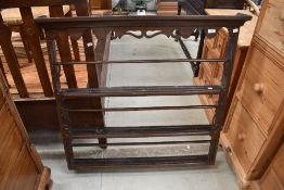 A period oak delft rack, width approx. 100cm
