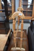 A traditional Victorian style beech towel rail