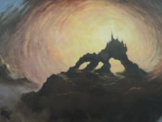 Jepson, (20th century), attributed to, mystical castle, 75 x 100cm
