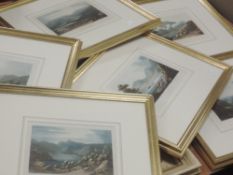William Green, (1760-1823), Six engravings, Lakeland views, inc Coniston Water, each 15 x 20cm,
