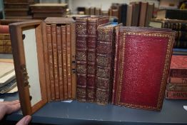 Bindings. A small selection. Cowpers Poems, 1806, 2 vols.; Crabbe Poems, 1809, 2 vols.; with a box