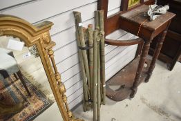 A vintage metal frame or stand, possibly military related