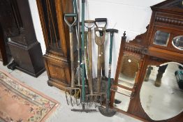 A selection of garden handtools