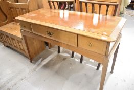A vintage light stained stag dressing table, no mirror, would make a nice upcycled hall or side