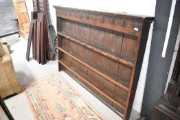 A period oak dresser rack/back , width approx. 169cm