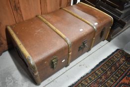A vintage travel trunk