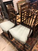 A pair of Regency style chair, one dining/one carver