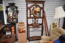 A late Victorian mahogany hall stand