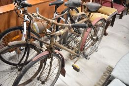Two vintage bicycles including Raleigh with Brooks seat
