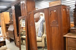 A Victorian mahogany wardrobe centre section