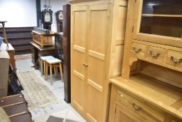 A modern double wardrobe, handmade ash by Bates & Lambourne, Oxford