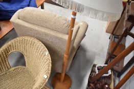 A traditional stained frame standard lamp