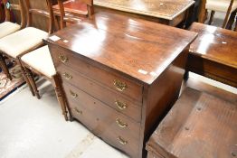 A 19th Century mahogany chest commode, converted to storage, width approx. 69cm