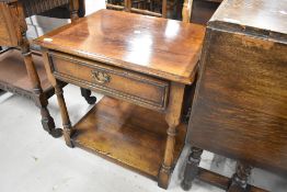 A nice quality reproduction low side or coffee table with drawer. Titchmarsh and Goodwin or similar