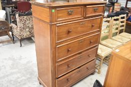 A Victorian mahogany chest of two over four drawers